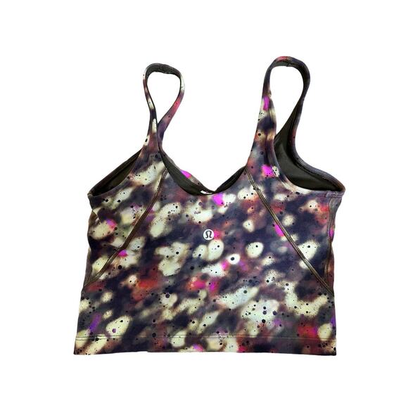 Lululemon Women's Align Crop Tank Top Soft Focus Splatter Multi Stretch Size 2 - Picture 6 of 6